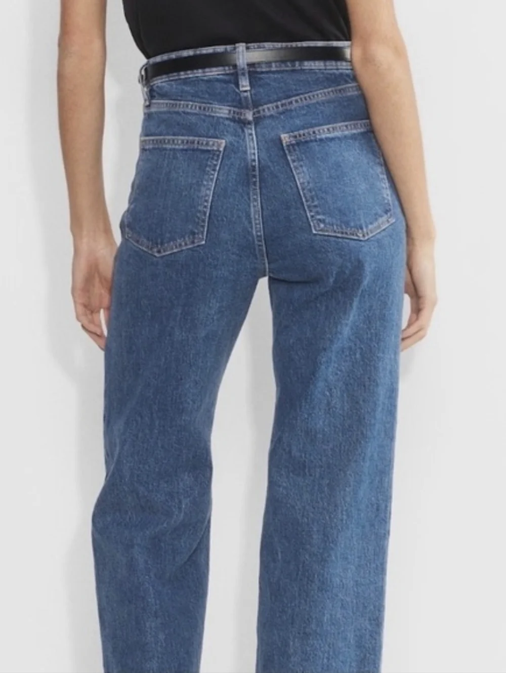 Aritzia Denim Forum Nwt Remy Hi Relaxed No Stressed Medium Blue Size 29 - Picture 2 of 11